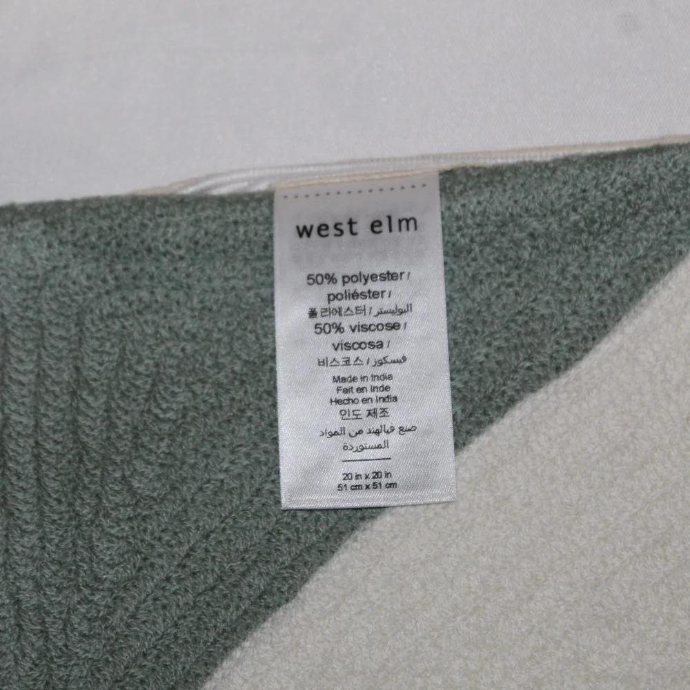 West Elm Color Block Textured Pillow Cover.